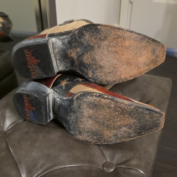 Old Gringo Red, Blue, and Cream Star Ankle Boots - Picture 12 of 16